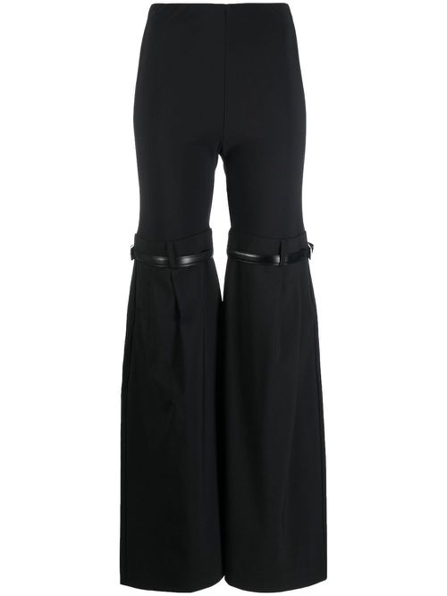 Hybrid flared trousers - Black