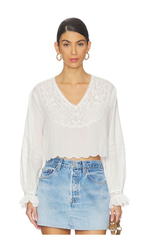 For Love & Lemons Agnes Blouse in White. XS. Also in L, M
