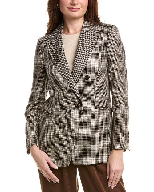 Linen-Blend Blazer