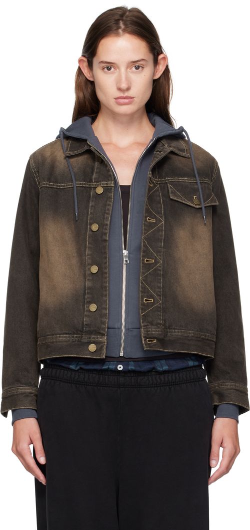 Brown Overdyed Arch Denim Jacket