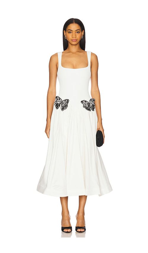 PatBO Merian Knit Midi Dress in Off White - Ivory. M also in