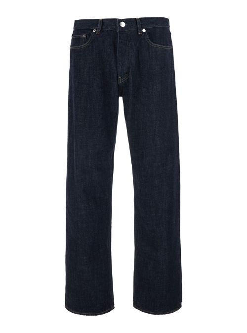 Five-Pocket Cotton Jeans — Navy