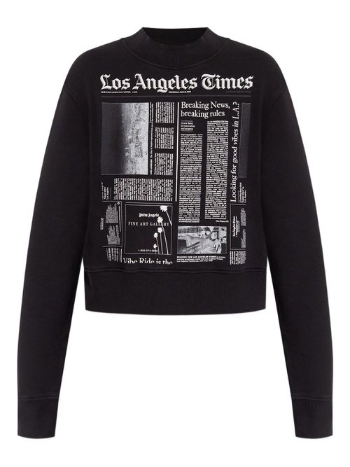 Text-print sweatshirt - Black