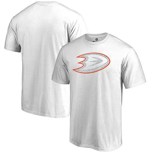 Men's White Anaheim Ducks Whiteout T-Shirt - Size Large