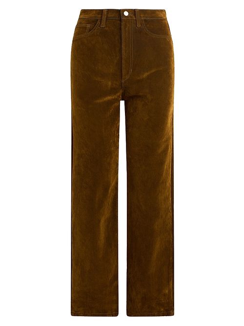 Women's Margot Straight-Leg Velvet Pants - Bronze Brown