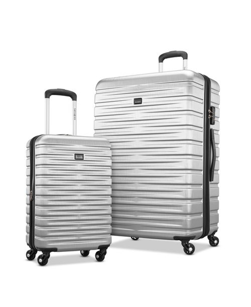 Uptempo X Hardside 2 Piece Carry-on and Large Spinner Set, Created for Macy's - Brushed Silver
