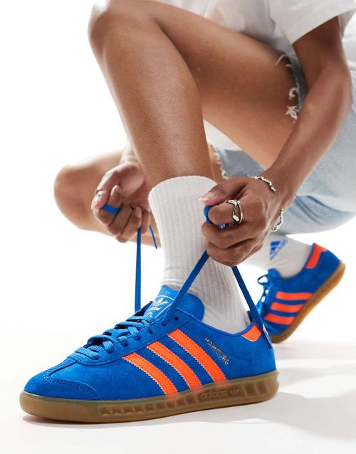 Hamburg trainers in blue and orange