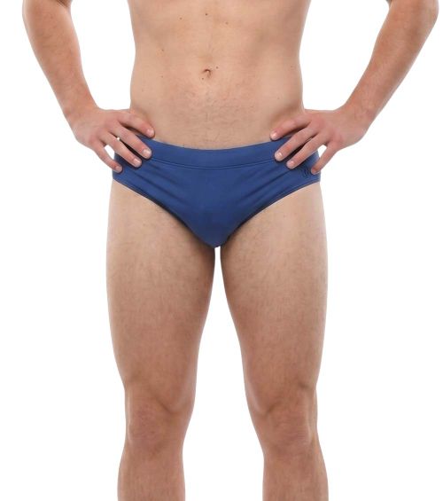 Blue Solid Swim Shorts