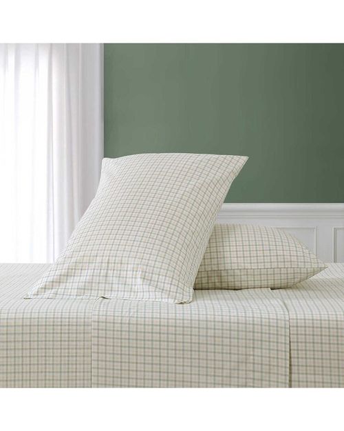 Calm Segingham Cotton Percale Sheet Set