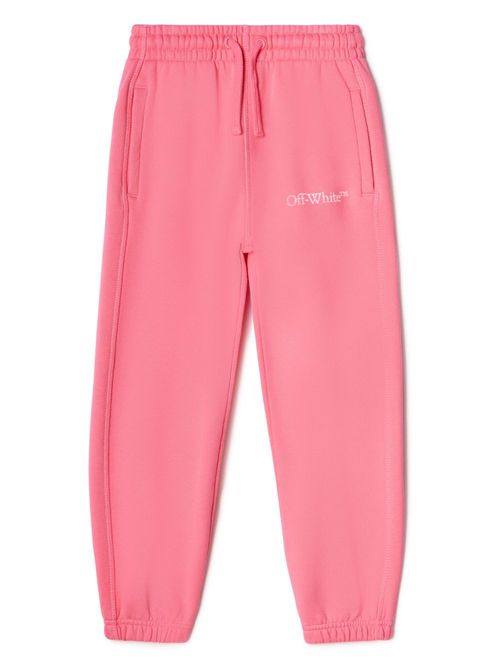 Bookish logo cotton track pants - Pink
