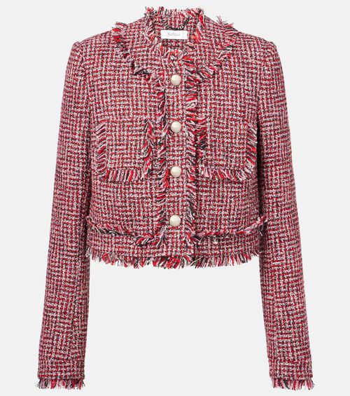 Wool-blend tweed jacket