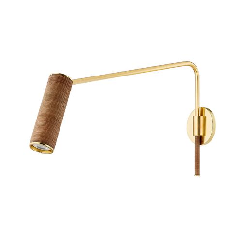 Aged Brass Wall Sconce from the Narragansett Collection