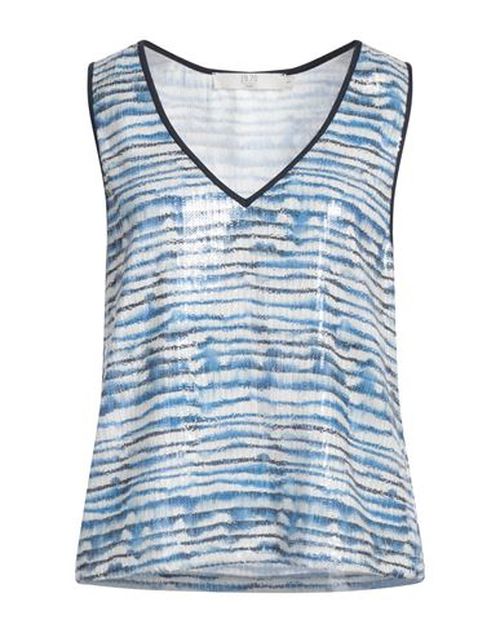 Woman Top Blue Size L Polyester, Polyamide