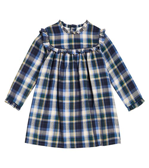 Vela checked dress and bloomers set