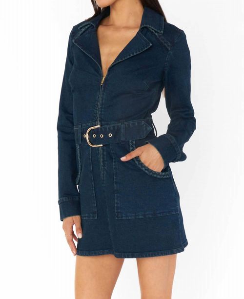 Outlaw Long Sleeve Dress In Thunder