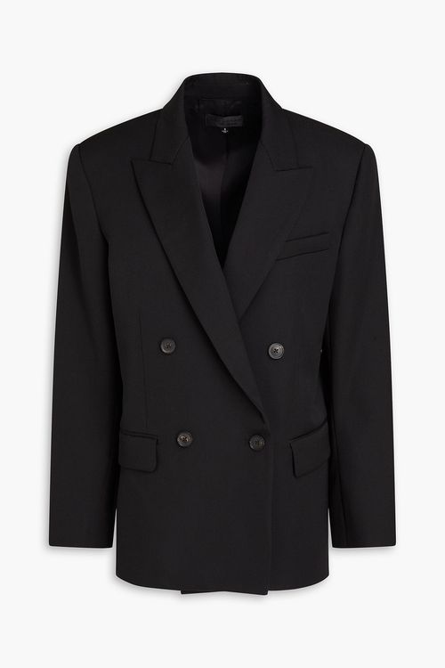 Pimpton double-breasted grain de poudre wool blazer