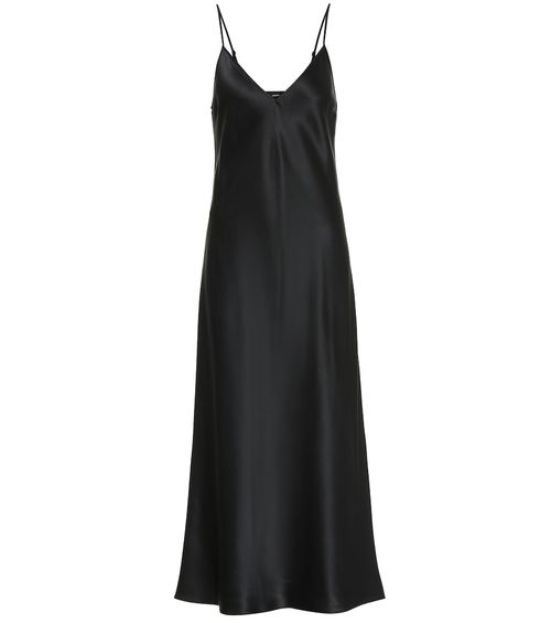 Clea silk satin slip dress