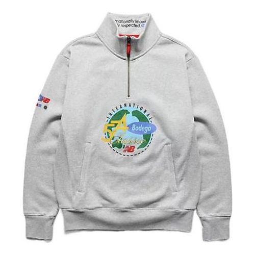 X Bodega Quarter Zip Sweatshirt Asia Sizing 'Athletic Grey'