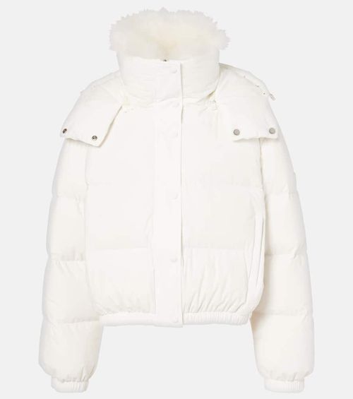 Doudoune 58cm shearling-trimmed ski jacket