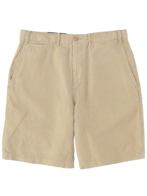 Beige Solid Shorts