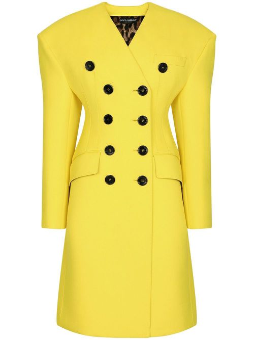 Double-breasted coat - Yellow