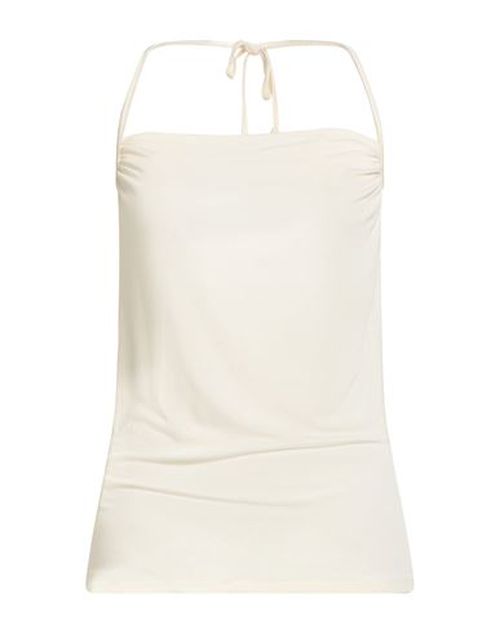 Woman Top Ivory Size L Viscose, Elastane