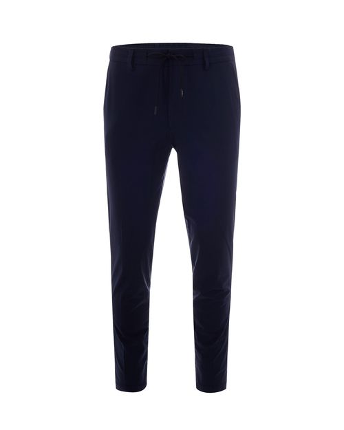 Stretch Jersey Slim Fit Trousers — Navy