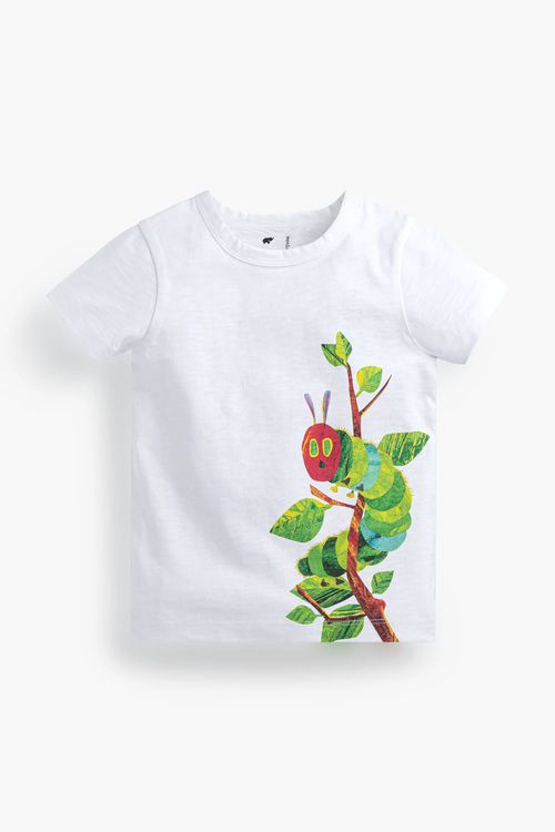 Short Sleeve Crewneck Tee In Eric Carle The Very Hungry Caterpillar | Baby | : 14 | Unisex Boy Or Girl - Monica + Andy Organic Baby Clothing
