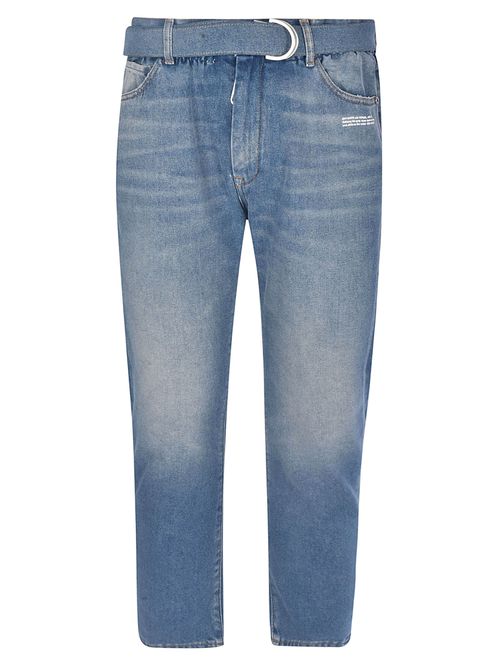 Belted slim-fit jeans - Blue