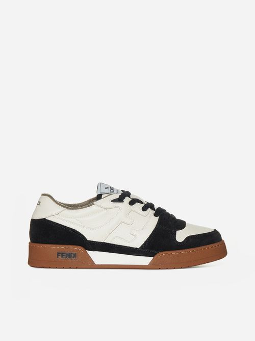 Match leather and suede sneakers
