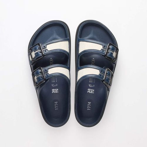 Canvas Two-Strap Sandal — Navy