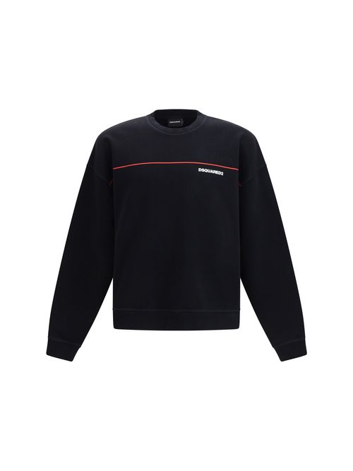 Logo-Print Crew Neck Sweatshirt — Black