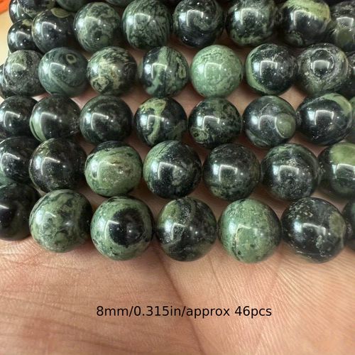 TEMU 6-8- Aventurine Round Beads - Luxurious Loose Spacer Beads For Making, Perfect Suitable For Bracelets, Necklaces, And Earrings, Anklet