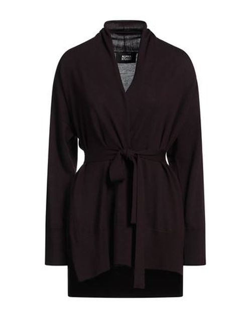 Alpha Studio Woman Cardigan Plum Size 4 Merino Wool