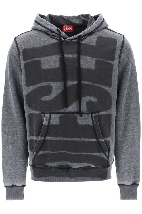 Hoodie With Burn-out Logo