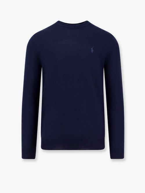 Wool Crew Neck Sweater — Navy