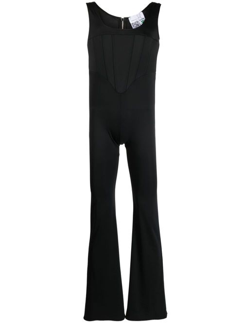 Supplex scoop-neck jumpsuit - Black