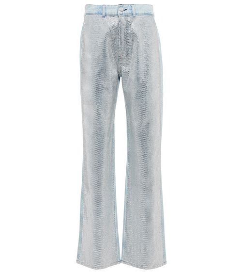 Le Jane embellished high-rise jeans
