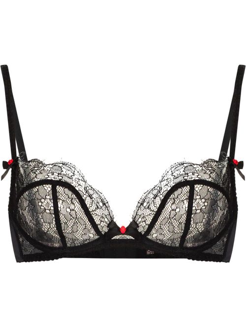 Lorna underwired-cup bra - Black