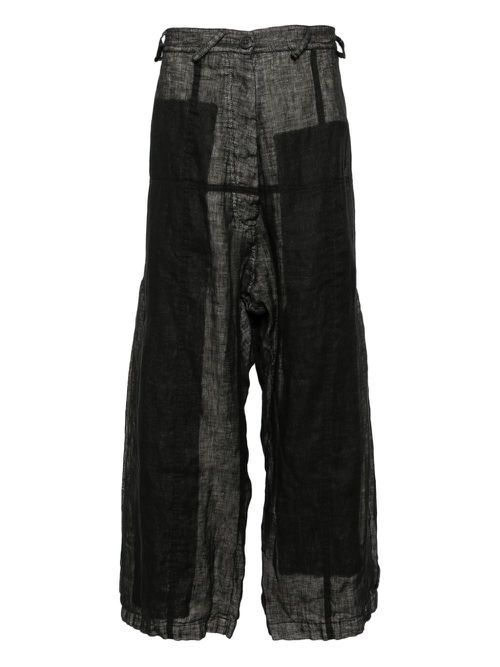 Rundholz linen trousers - Black