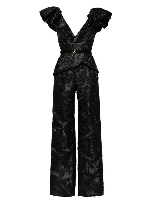 Brocade jumpsuit - Black