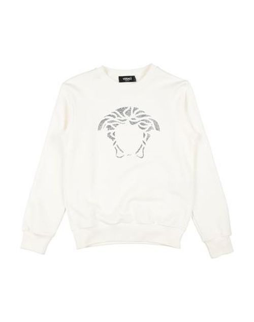 Kid Girl Sweatshirt White Size 12 Cotton, Viscose, Polyester, Glass, Crystal
