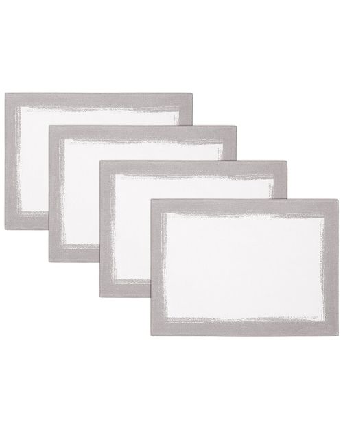 Set Of 4 Metallic Brushstroke Placemats
