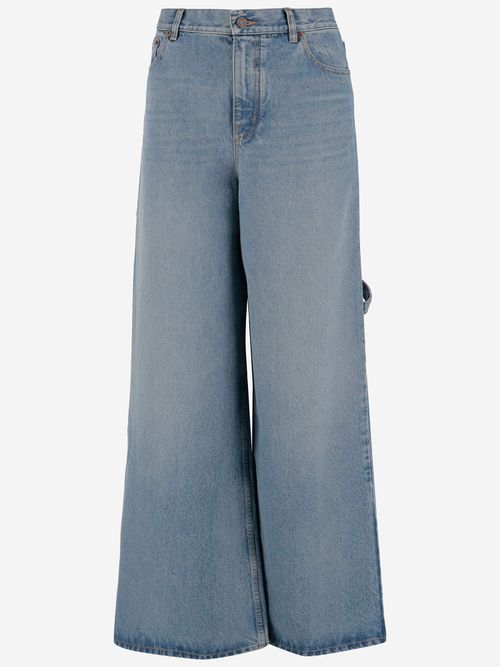 Wide-leg, High-waisted Jeans