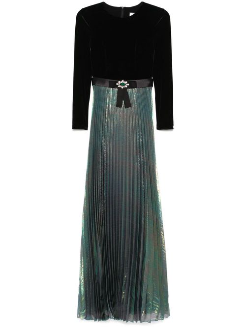 Embellished lamé maxi dress - Green