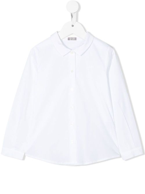 Slim-cut button-down shirt - White
