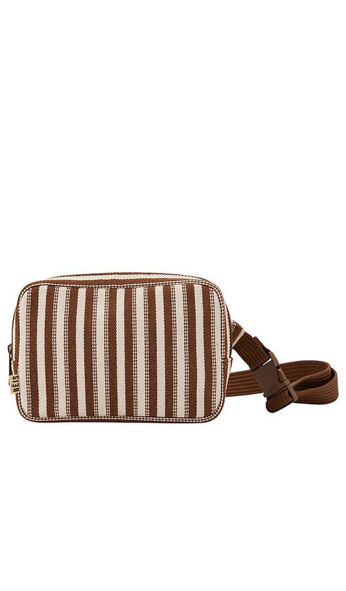 BEIS The Summer Stripe Belt Bag in Brown