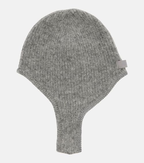Ribbed-knit alpaca and wool-blend hood