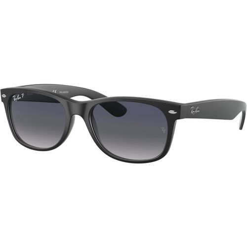 Ray - Ban Unisex Ray - Ban RB2132F NEW WAYFARER LOW BRIDGE FIT 601S78 Sunglasses Nylon Black Blue Squared Polarized Shaded