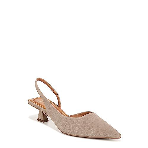 Franco Sarto Sarto Womens Devin Pointed Toe Kitten Heel Slingback Pump Black Leather